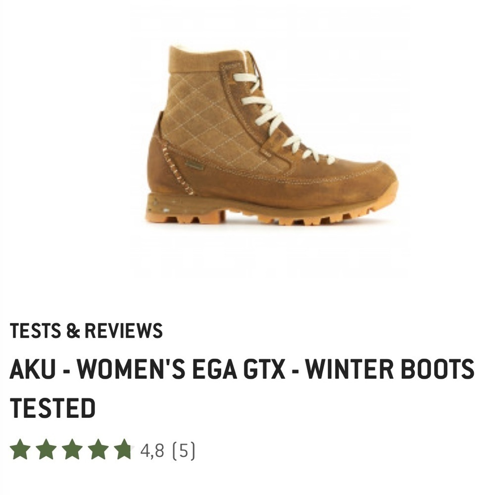 AKU NEW Ega GTX women's boots brown suede leather hiking winter sz 8 goretex